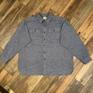 LL Bean Traditional Fit Long Sleeve Button-Up pockets 100% Cotton men size XL